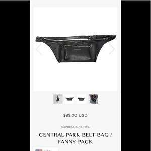 Nwt vegan leather peta approved Fanny pack bag